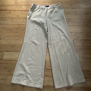 The Limited Womens Beige Wide Leg Trousers Size 10 Dress Pants